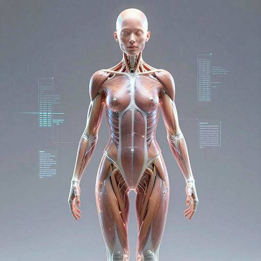 Elegant Synthetic Human AI Illustration