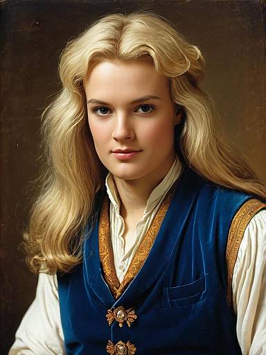 Young Sir Isaac Newton Portrait