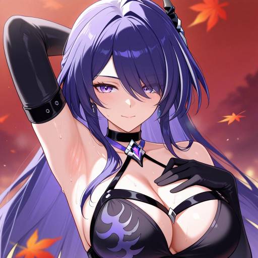 Vibrant Anime Girl Acheron Honkai