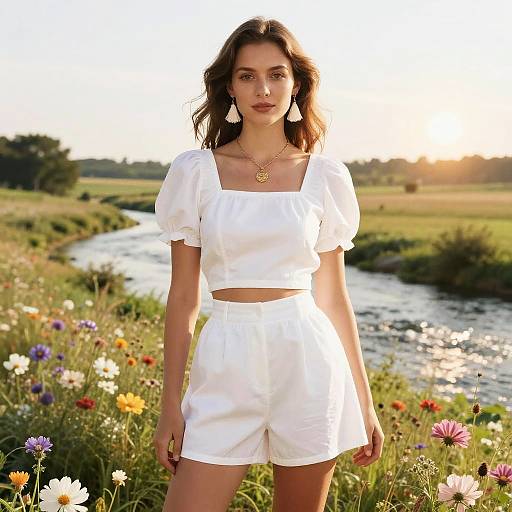 Elegant Summer Casual Outfit in Meadow