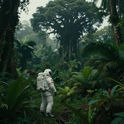 Cinematic Sci-Fi Urban Jungle Scene