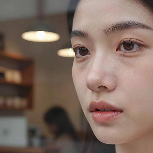 Intense Close-Up of a Woman's Face