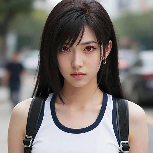 Realistic Tifa Lockhart Portrait in FF7R Style