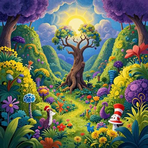 Whimsical Seuss-Inspired Enchanted Garden