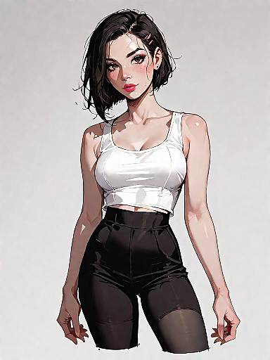 Stylish Woman in Sporty Outfit
