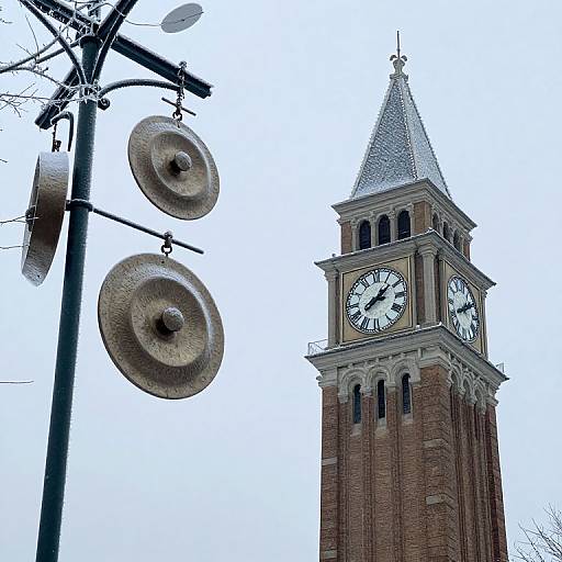 Frozen Clock Tower in Time