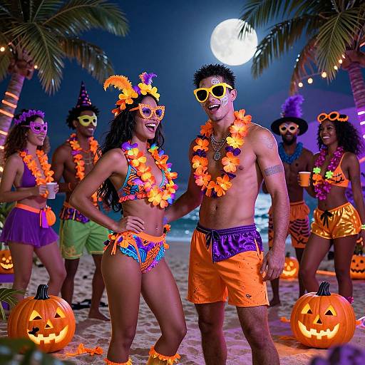 Neon Spring Breaker Halloween Party