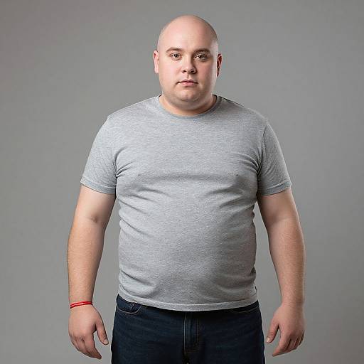 Chubby Bald Man in Costume