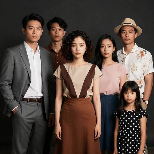 Group Portrait with Stylish Attire