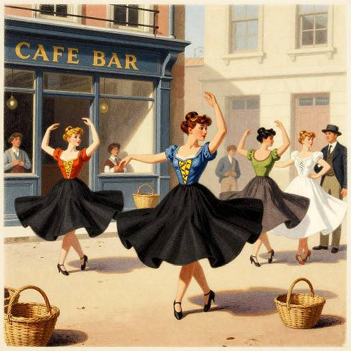 Vivacious Vintage Cafe Bar Dance Scene