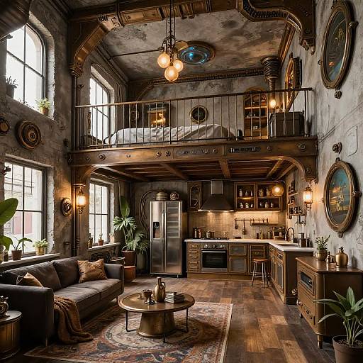 Futuristic Steampunk Loft Apartment