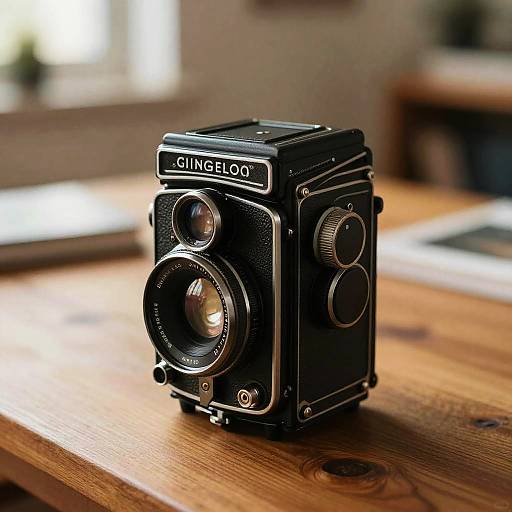 Vintage Spiegelreflex Camera Close-Up