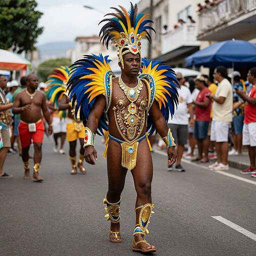 Rio Samba Costume with Feathered Headdress