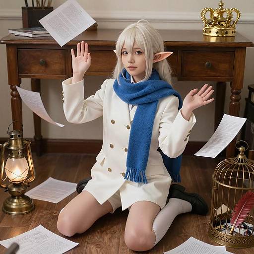 Elf Girl with Magical Relics