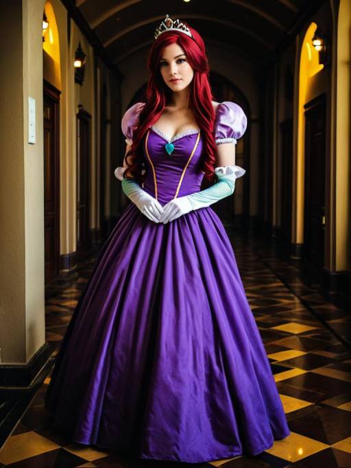 Ariel Purple Dress Princess Cosplay