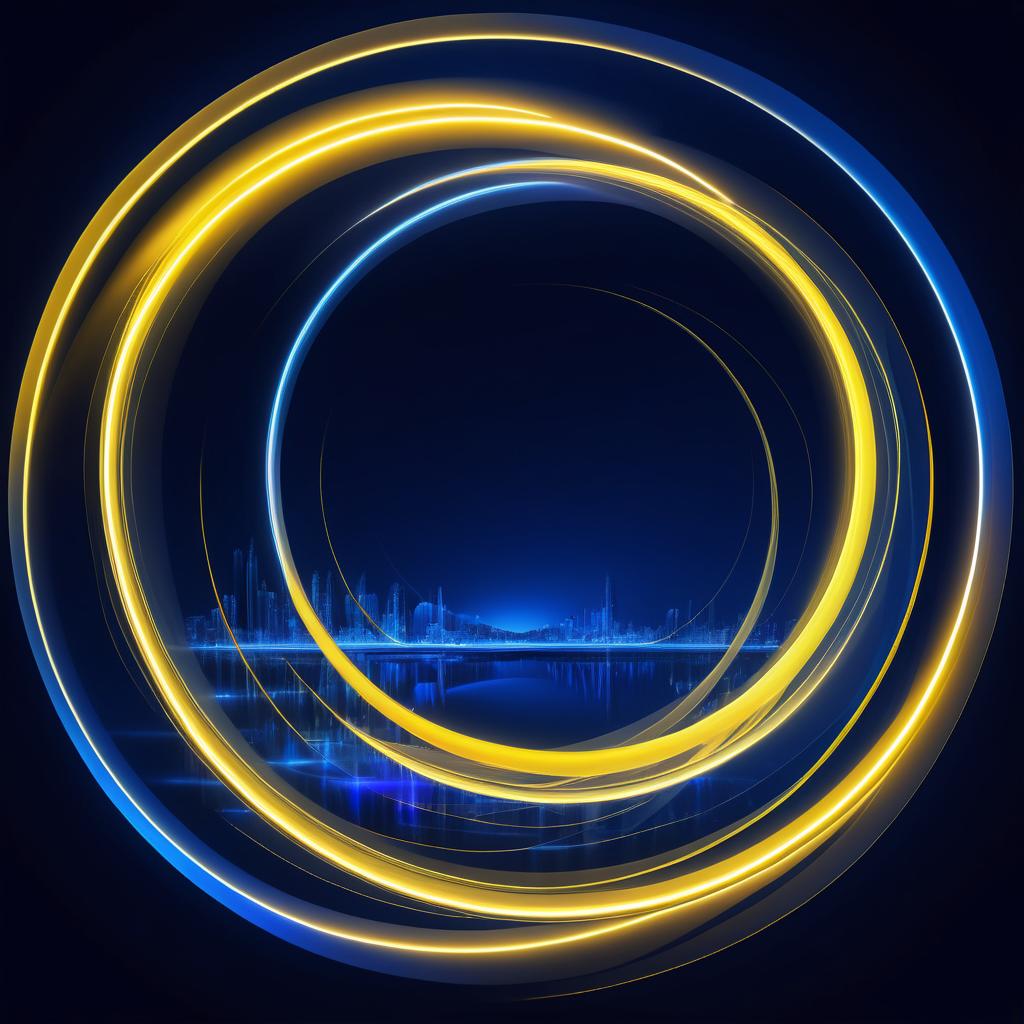 Vibrant Circular Light Painting Art