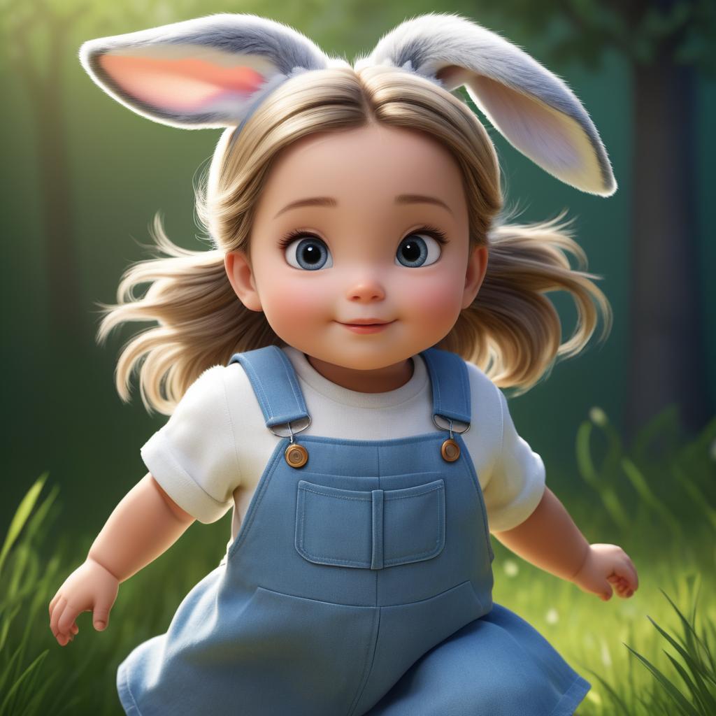 Charming Rabbit Character for Kids' Books