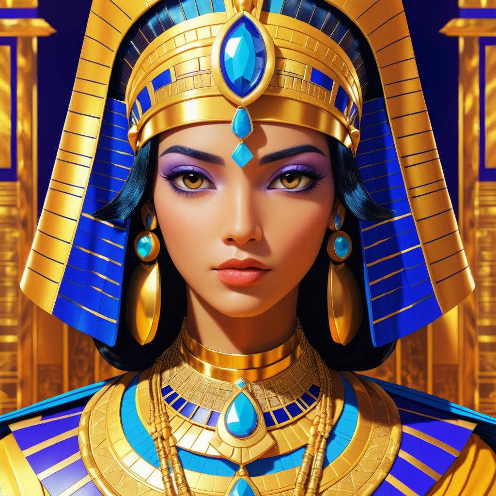 Vibrant Manga Cleopatra as Pharaoh