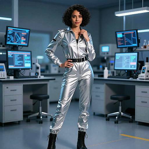 Cinematic Portrait of Futuristic Heroine