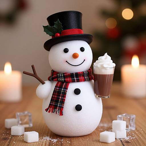 Cozy Holiday Snowman Scene