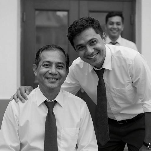 Black and White Smiles in Focus