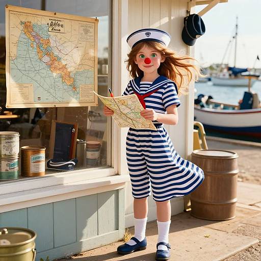 Lively Sailor Girl by Nautical Shop