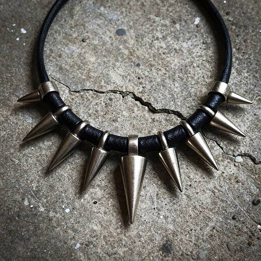 Edgy Hard Rock Spike Necklace