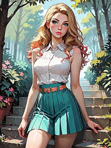 Contemporary Summer Style Woman in Nature