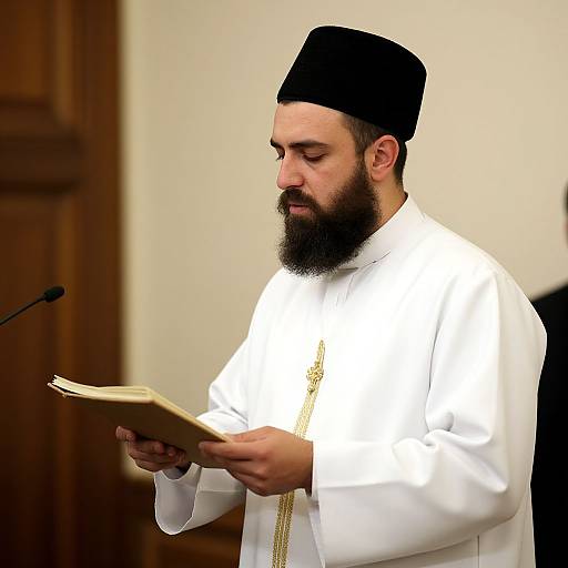 Ultra Orthodox Man in Traditional Robes