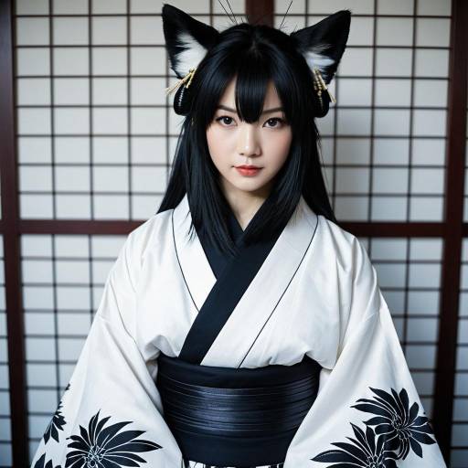 Elegant Samurai Wolf Cosplay Design