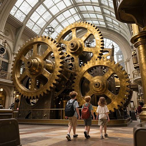 Steampunk Cathedral with Children