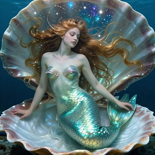 Ethereal Celestial Mermaid Portrait