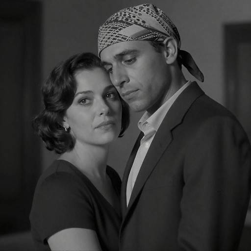 Black and White Couple Embrace