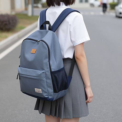 Adult Woman in Schoolgirl Costume