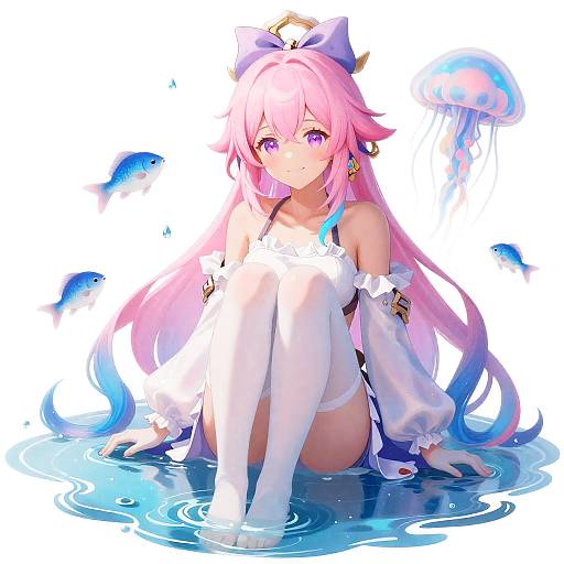 Sparkling Coralbone: Kokomi Realistic Portrait