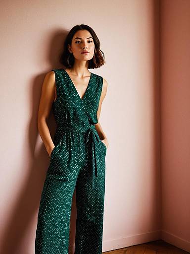 Cinematic Fashion: Petite Woman in Jumpsuit