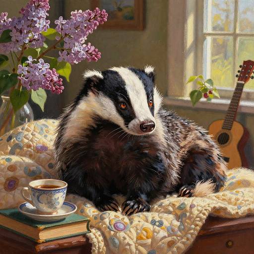 Cozy Honey Badger Midwife Cottage