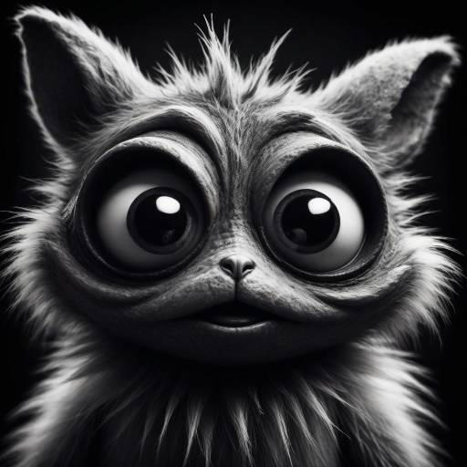 Whimsical Surreal Creature in Contrast