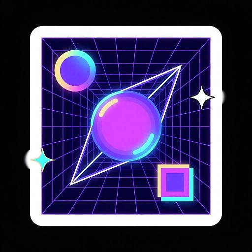 Dystopian Neon Mechashot Sticker Art