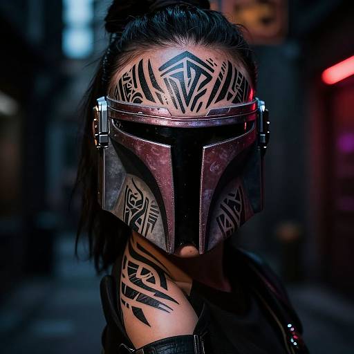 Fierce Female Bounty Hunter Tattoo