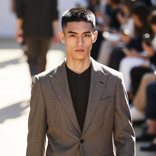 Pompadour Fade Runway Fashion Portrait