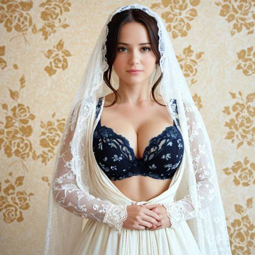 Empowered Elegant Woman in Floral Gown