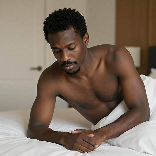 Serious Portrait of a Muscular Man