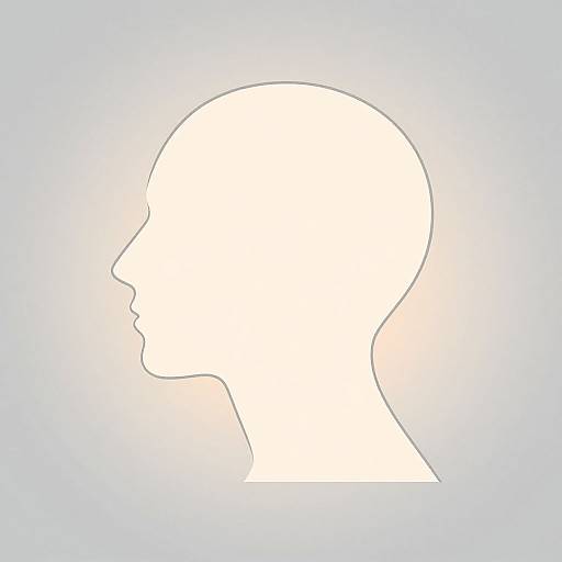 Minimalist Abstract Human Profile Illustration
