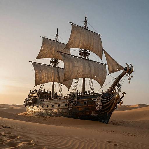 Desert Kraken Sage Beneath Dusk Skies