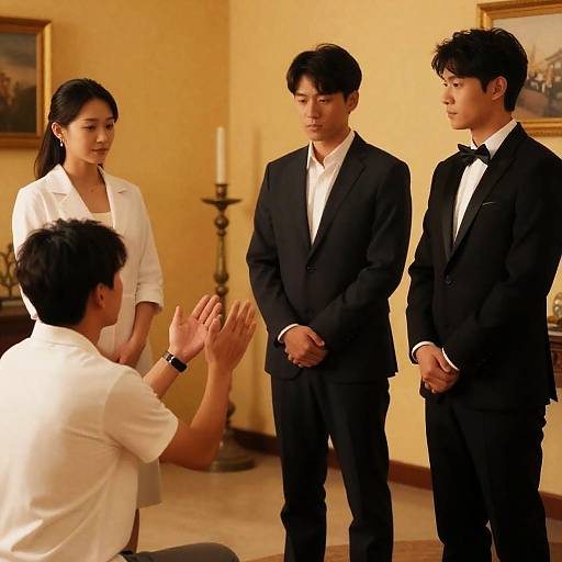 Dramatic Encounter in Warm Tones