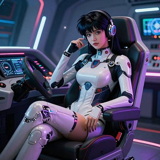 Futuristic Cyberpunk Pilot Scene