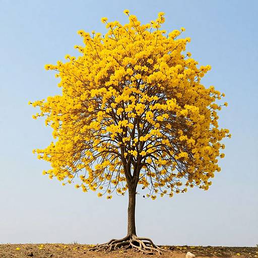 Majestic Tree with Radiant Yellow Flowers