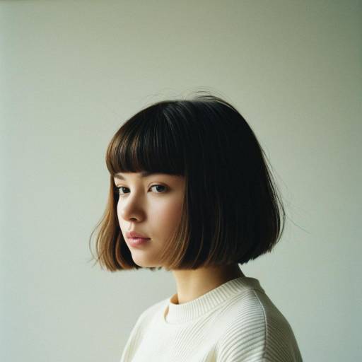 Young Woman with Stacked Bob Hairstyle