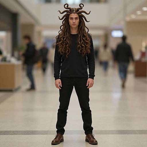 Realistic Male Medusa Costume Portrait